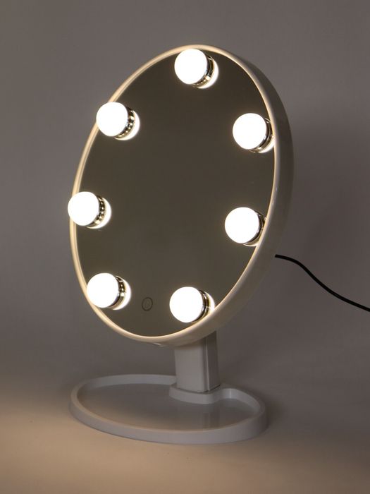 Косметическое зеркало с подсветкой 7 светодиодный лампочкой.