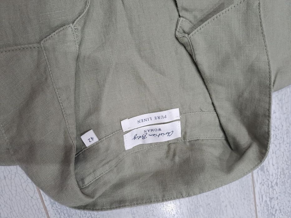 Дамаска ленена риза състояние седефени копчета  CHRISTIAN BERG