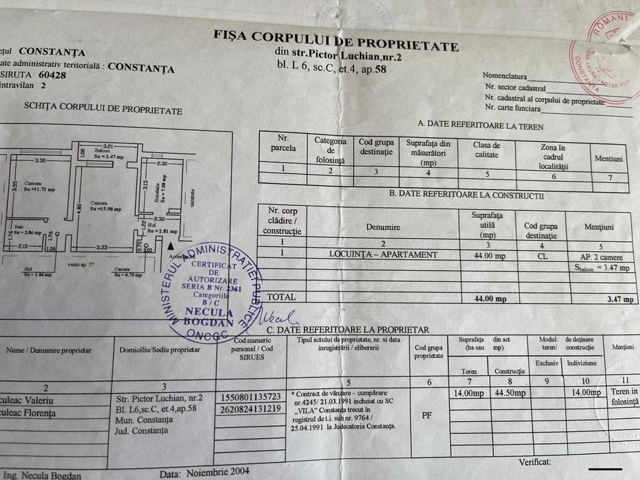 Apartament Semidecomandat