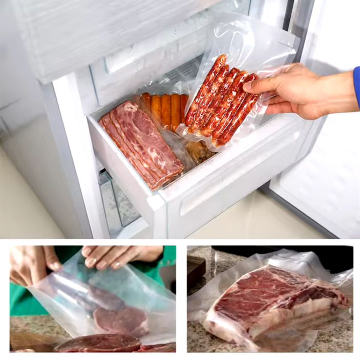 Вакуум пликове и ролки – гофрирани и идеални за съхранение на храна!