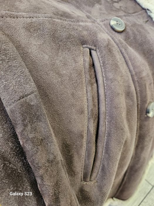 Palton(Cojoc) maro din blană naturală de miel