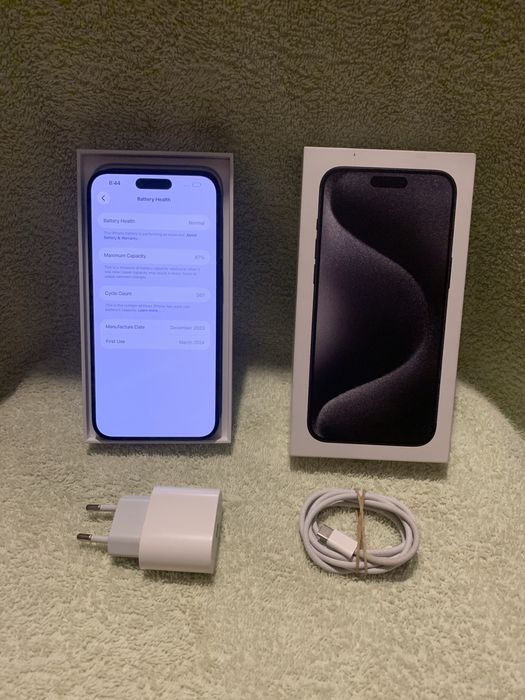 15 Pro Max 256 gb black