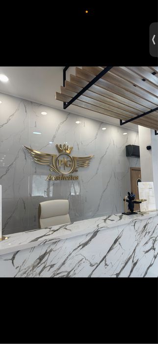 Рецепция марморна 210 см