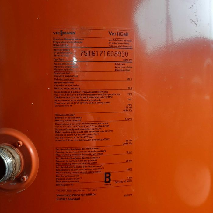 Boiler inox 350 litrii