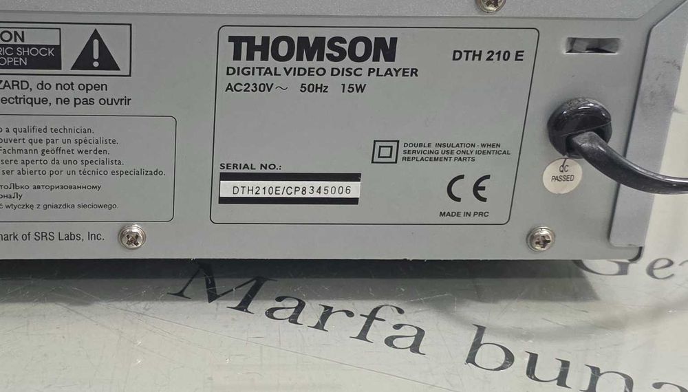 Thomson DTH210 DVD Player MP3 Dolby Digital DTS