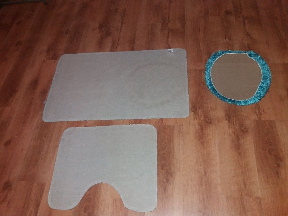 Set Covor Baie 3 bucati Albastre Noi