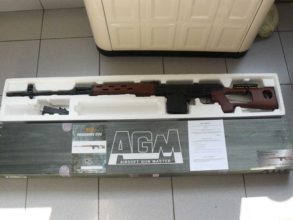 Pusca Sniper Airsoft SVD Dragunov AGM Imitatie Lemn Spring/Arc Noua