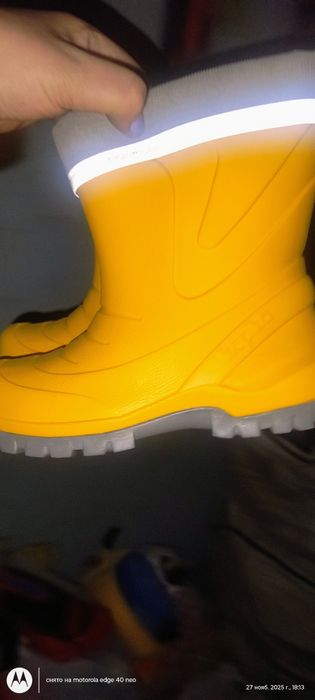 Сапожки в дождь, с валенками