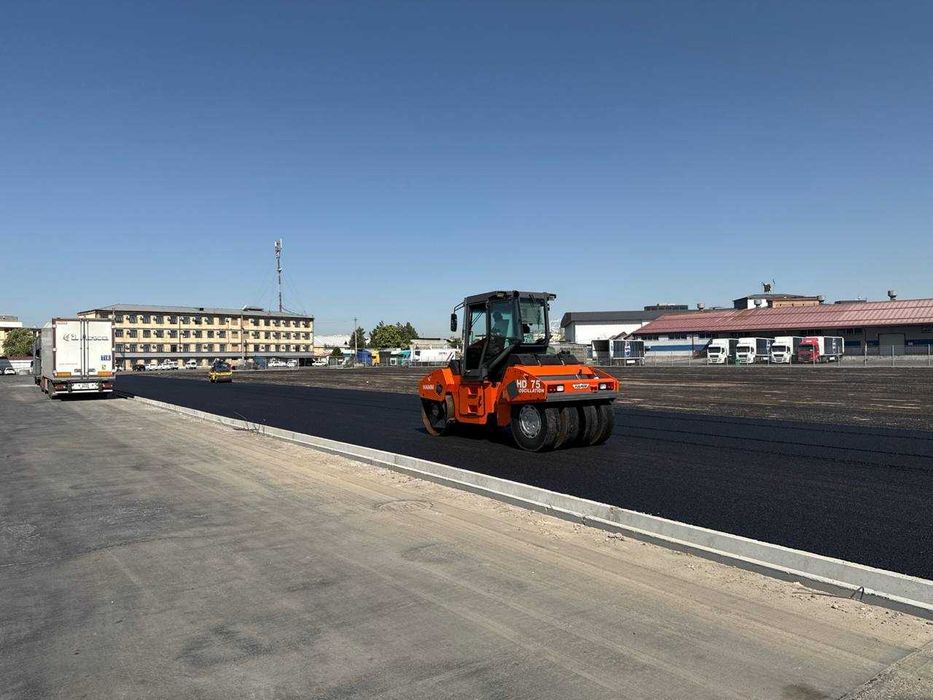 Асфальтирование под ключ. Установка воотводных лотков в Ташкенте.