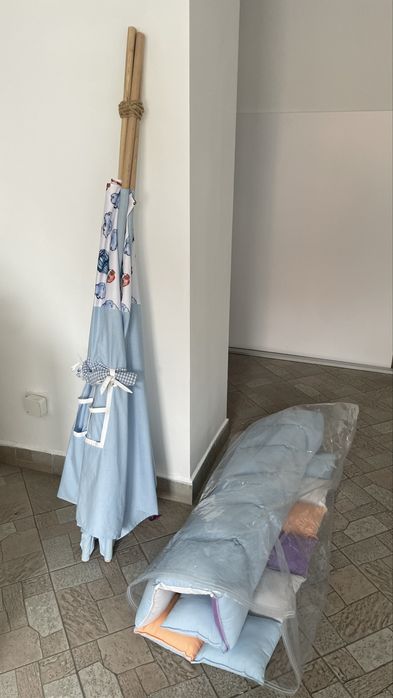 Cort copii teepee + trambulina podea Decathlon