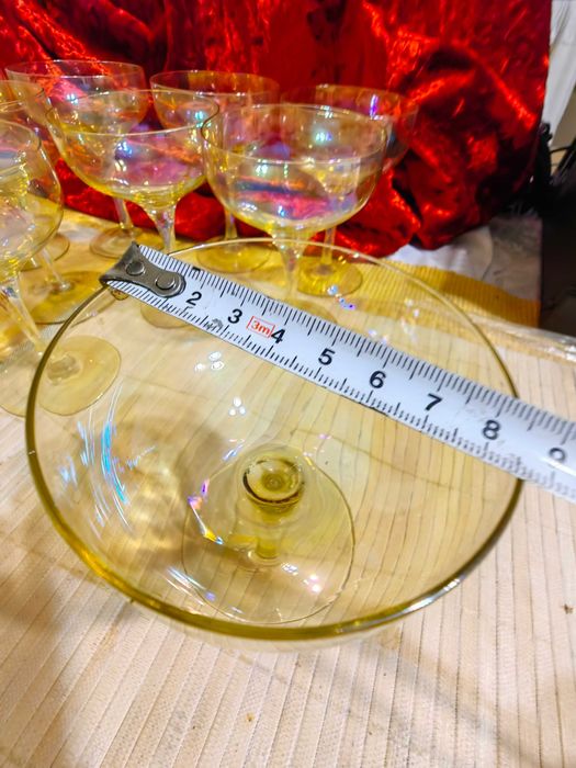 Комплект Разкошни Стъклени Чаши Калиево Стъкло