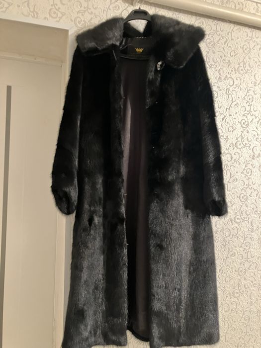 Нокавая шуба , черный