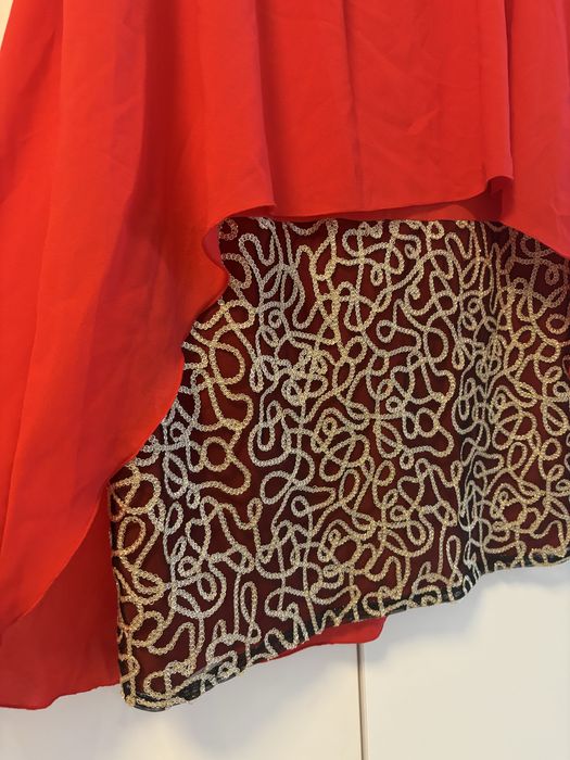 Rochie rosie din 2 piese