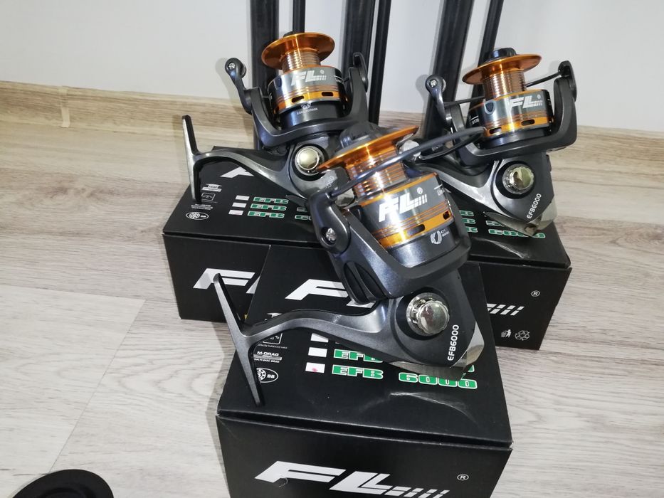 SET 3 Lansete ACTIVE  3.0m din 2 buc + 3 Mulinete FL EFB 6000