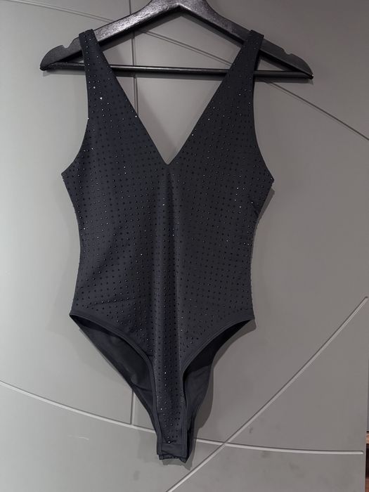 Zara Черно боди с камъни