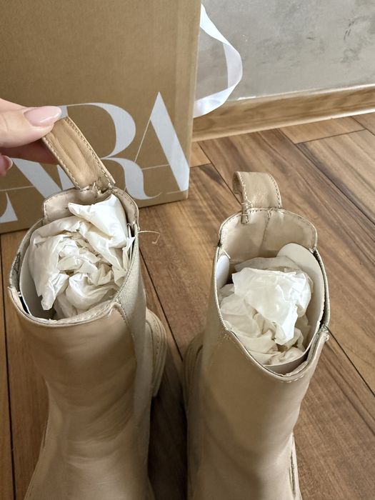 Кожени ботуши ZARA - Chelsea