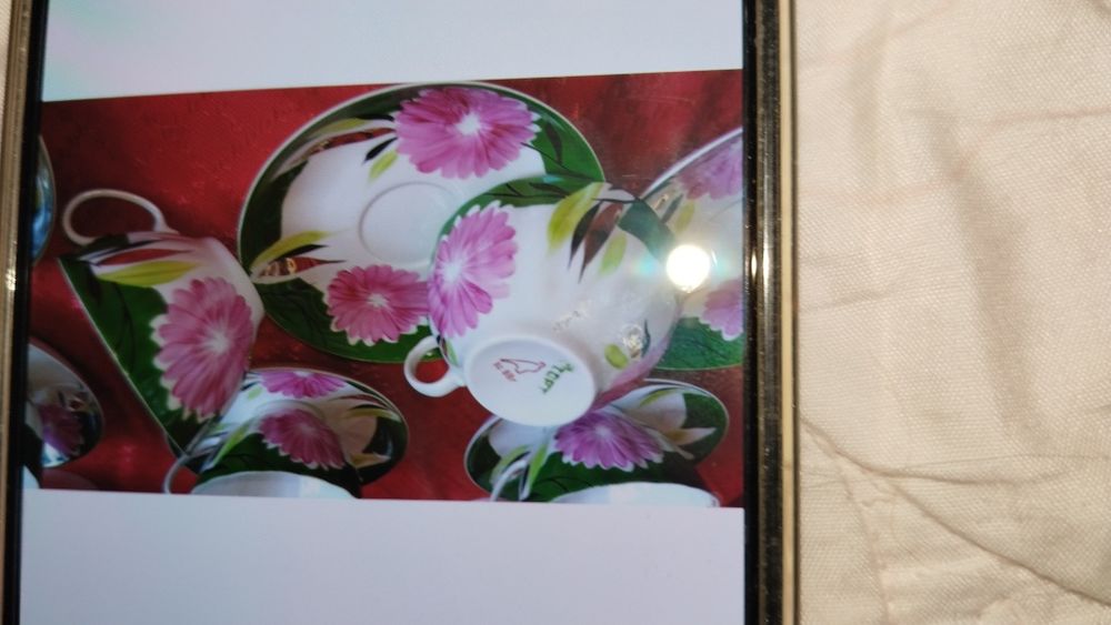 Чайный сервиз дулево красивый тонкостенный форма чашек тюльпан.новыц в