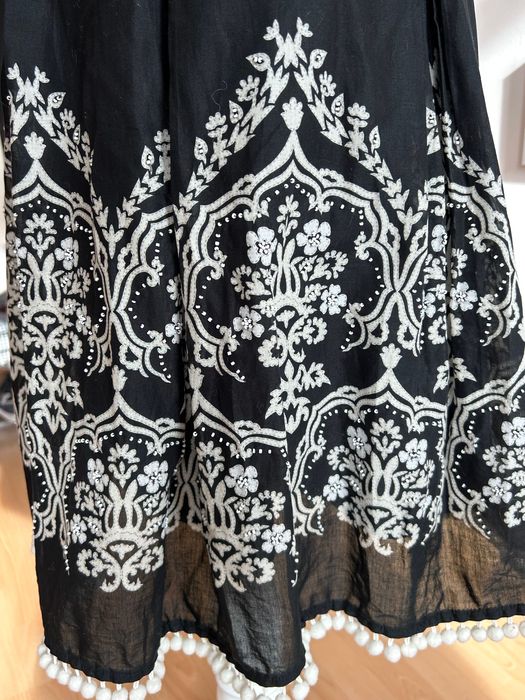 Сет от нов мек вълнен топ Zara & шармантна пола в мерно и бяло Loft