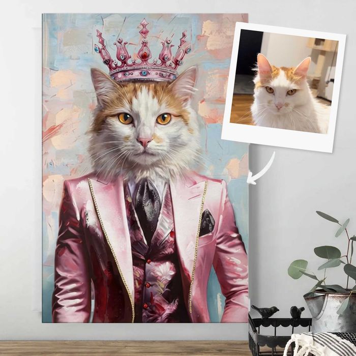 Tablou canvas personalizat pisica / catel  60cm x 90cm