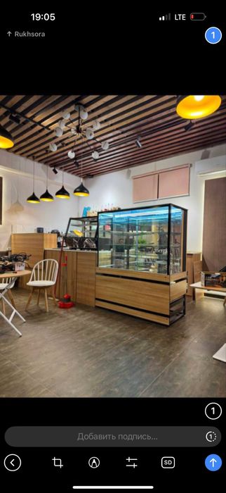 Витриный холодильник для торта, выпечки