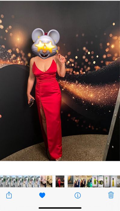 Rochie rosie de ocazie eleganta cu acesorii