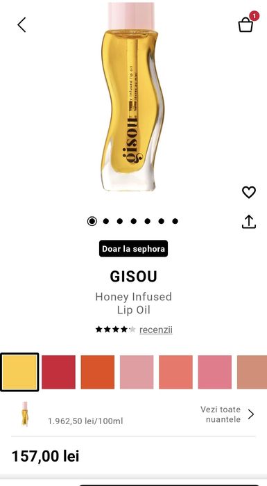 Gisou Honey Infused Lip Oil sephora Nou