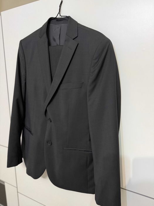 Оригинален официален костюм Lanificio Cerruti – тъмно сив (графит)