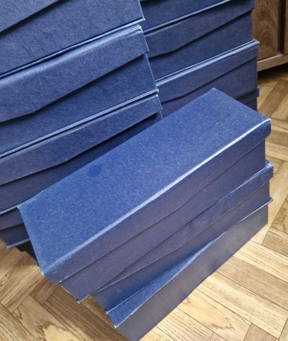 SET 10 cutii / ambalaje -carton gros bleumarin