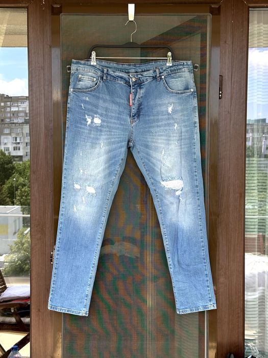 Мъжки дънки DSQUARED2 (Slim Fit / Made in Italy) - размер 56 (XL), Отлично състояние / ОРИГИНАЛ