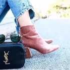 Cizme  ZARA PINK HIGH HEEL VELVET mr 37 si  38 noi la cutie