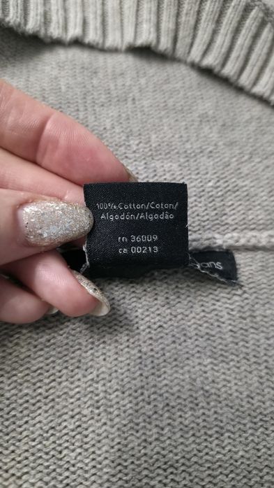 Cardigan tricotat cu gluga 100% bumbac, Calvin Klein Jeans, M