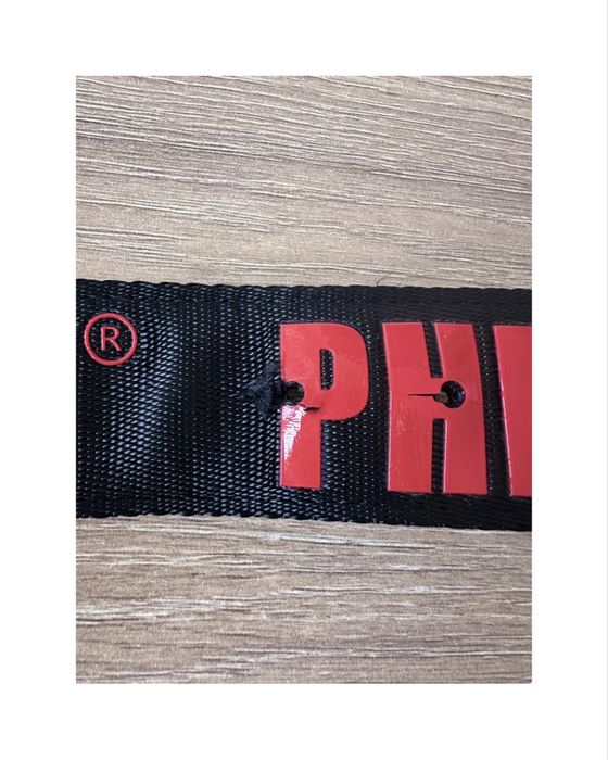 Мъжки колан Philipp Plein черно/червено