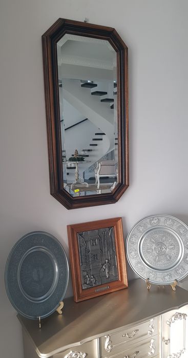 Oglindă/decoratiuni vechi cu ramă din lemn masiv
