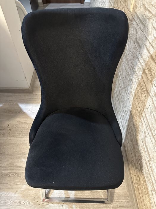 Vand scaun negru catifea 6 buc