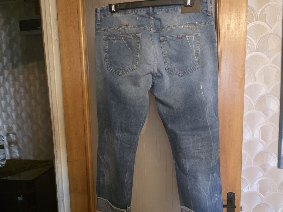 Vestă blug GLOW (XL) + Blugi ZARA MAN (46) cu stropi și rupturi, 100 lei / buc