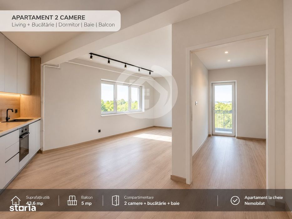 Apartament Nou De Vanzare In Sibiu – 43,6 Mp Utili + Balcon | Parcar