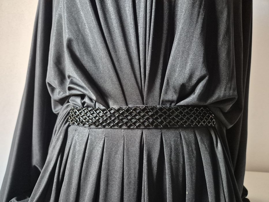Rochie maxi elegantă NISSA, neagră, mărime 48