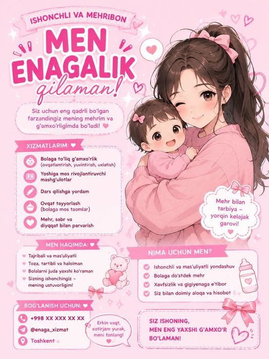 Enagalik qilaman