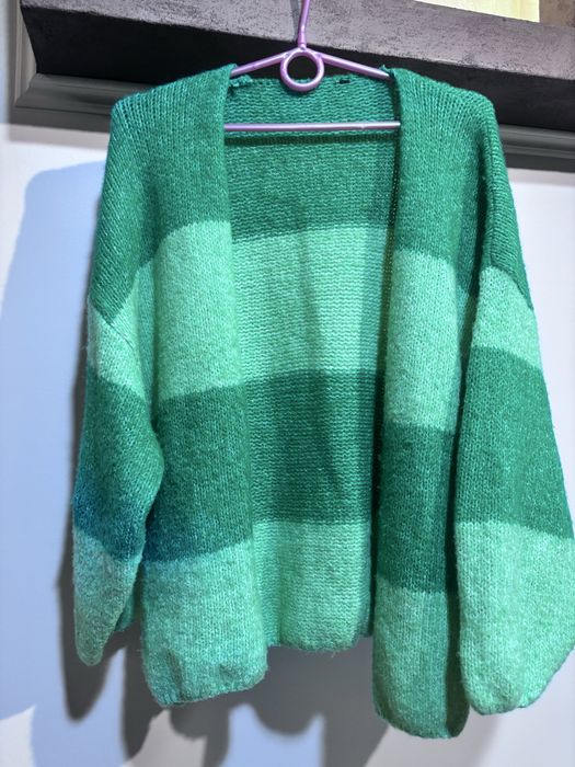 дамска жилетка One Step с шарки в зелени нюанси