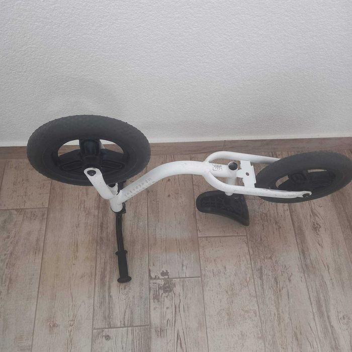 Детски велосипед без педали B TWIN , 10 инча, бяло/ черно