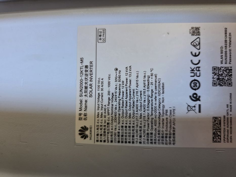 Invertor Fotovoltaic Huawei SUN2000-12KTL-M5 12kW trifazat