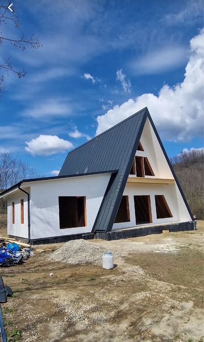 Cabana stil-afrem din lemn izolata fonic termic