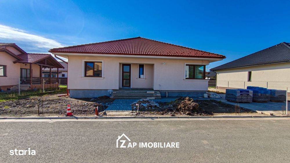 Casă modernă 1 nivel 4 camere  - 500 mp teren - gard inclus