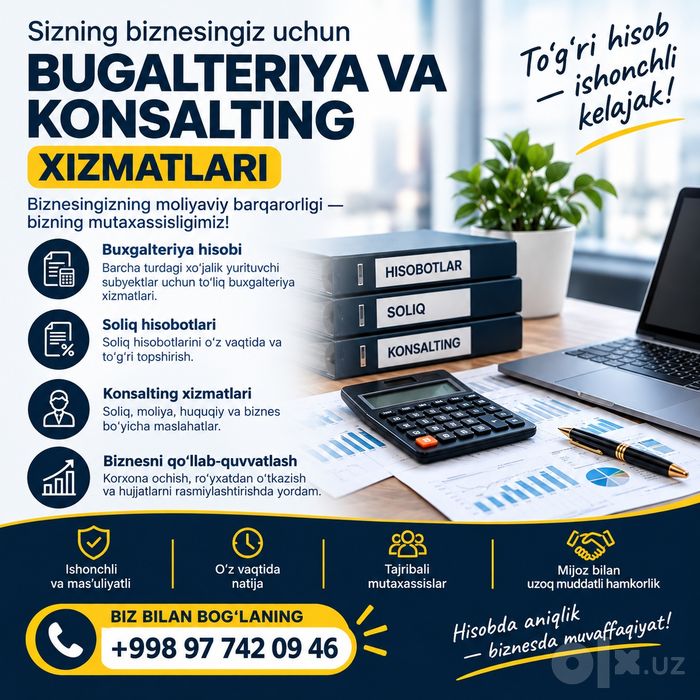 Buhgalteriya va kansalting xizmatlari!