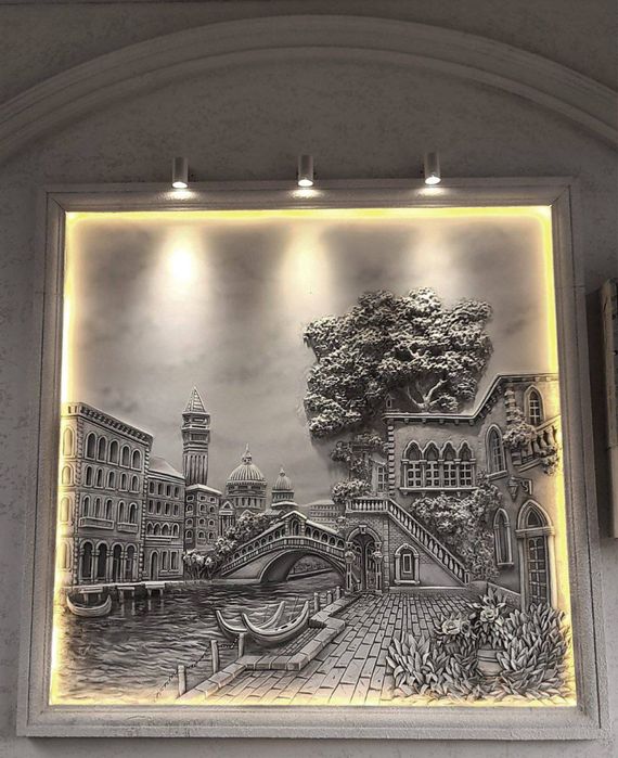 barelef rospis relef decor