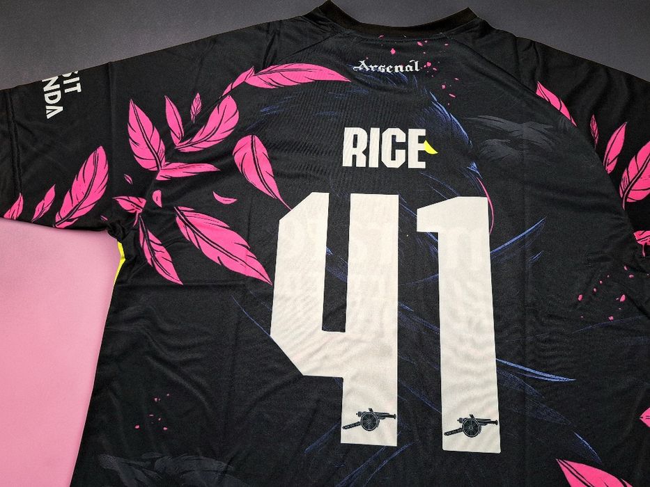 Флуоресцентна футболна фланелка на АРСЕНАЛ#ДЕКЛАН РАЙС#41!