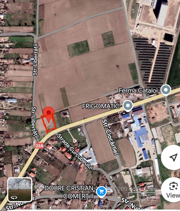 Vand teren intravilan Cataloi 1612 mp iesire la sosea, schimb cu AUTO