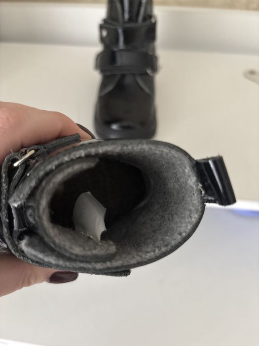 Ботинки Котофей лакированные с байковым утеплителем