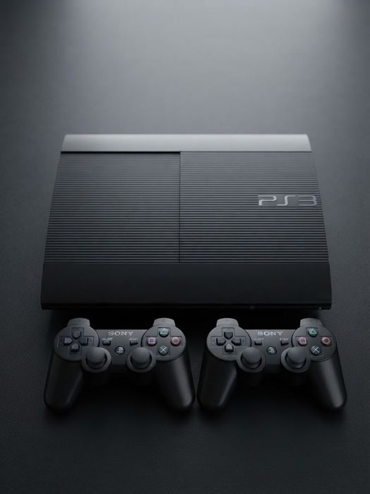 Sony PlayStation 3 Slim + 2 джойстика (Прошита, топ игры)