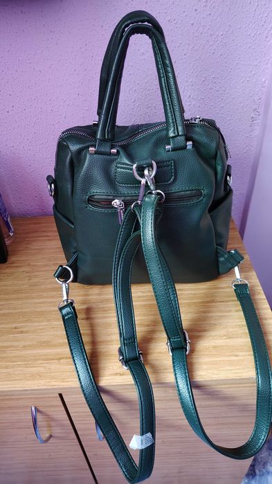 Дамска кожена раница